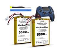 TQTHL Lot de 2 piles LIP1522 pour manette sans fil Sony Playstation 4 PS4 Slim Pro Dualshock 4 CUH-ZCT2 CUH-ZCT2U CUH-ZCT1E CUH-ZCT1H CUH-ZCT1U (grande et petite prise)