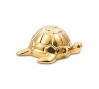 TQUPT Statue de Tortue dorée en céramique pour décoration d'intérieur - Décoration de Table dorée, décoration de Collection pour Personnes âgées, Sculpture de Tortue pour bibliothèque, Bureau, Table