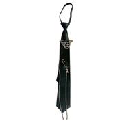 TQUXNGA 3. Cravate réglable pré-nouée gothique punk avec chaîne en métal pour femmes et filles Cosplay cravate pré-nouée, Fermeture éclair à nouer ours, taille unique