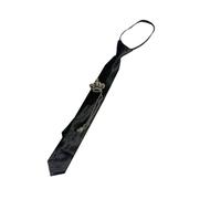 TQUXNGA 3. Cravate réglable pré-nouée gothique punk avec chaîne en métal pour femmes et filles Cosplay cravate pré-nouée, Fermeture éclair à nouer en forme, taille unique