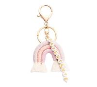 TQUXNGA Anneaux de lettres multicolores lumineux - Design élégant - Accessoire en métal robuste pour sacs, clés, cadeau - Support arc-en-ciel lumineux pour clés, violet, taille unique