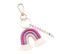 TQUXNGA Anneaux de lettres multicolores lumineux - Design élégant - Accessoire en métal robuste pour sacs, clés, cadeau - Support arc-en-ciel lumineux pour clés, b, taille unique