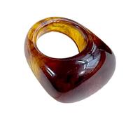 TQUXNGA Bagues géométriques artisanales en résine, élégances sans date, ajustement confortable, tenue formelle décontractée, rehausseur de tenue géométrique, alliance de mariage inspirée de l'art en