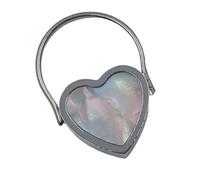 TQUXNGA Bagues ouvertes en forme de cœur élégantes en acier inoxydable texturé, bijoux de doigt adaptés pour les femmes et les couples modernes, cadeau tendre, Comme décrit, Comme décrit.