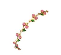 TQUXNGA Bracelet artistique en acier inoxydable avec gouttes d'huile de fruits - Longueur réglable - Bijou pour un usage quotidien, taille unique, Comme décrit