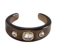 TQUXNGA Bracelet ouvert géométrique vintage avec accents de cristal en résine Accessoire de mode Bijoux en résine, One Size, Comme décrit