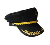 TQUXNGA Capitaine de yacht de chapeau de marin, chapeau marin sans | Costume de capitaine de marin pour hommes, chapeau de marine, chapeau de bateau réglable pour adultes,