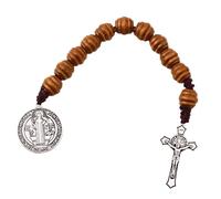 TQUXNGA Chapelet en alliage avec symbole Benoît, poche | Accessoire de transport portable à prise confortable pour la dévotion spirituelle, accessoires de poignet unisexes,