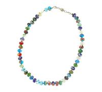 TQUXNGA Collier de perles de verre Millefioris fabriqué à la main - Accessoire de bijoux italiens pour femme élégant - Avec certificat, taille unique, Acrylique, Pas de gemme