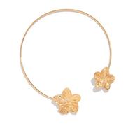 TQUXNGA Collier empilable avec manchette florale réglable - Cadeau de plage élégant - Collier ras du cou élégant pour femme - Bijoux géométriques élégants, taille unique, Comme décrit, Comme décrit.