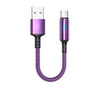 TQUXNGA Compact USB C to USB a Charging&Data Cable 2.4A Charger Cord Wire 25cm Short Cord,Nylon and Aluminum Alloy Type C Cable for Digital Accessories