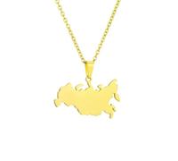 TQUXNGA Design creux à la mode style russe collier chaîne en acier inoxydable robuste bijoux élégants pour un usage quotidien style russe collier en acier inoxydable, A, Comme décrit, Comme décrit.