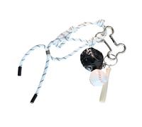 TQUXNGA Élégant support de baseball en cuir PU sur le thème du sport, accessoire à suspendre, tendance, fait à la main, porte-clés de voyage léger, Noir , taille unique