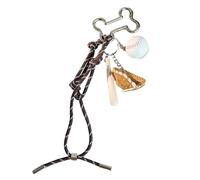 TQUXNGA Élégant support de baseball en cuir PU sur le thème du sport, accessoire à suspendre, tendance, fait à la main, porte-clés de voyage léger, café, taille unique