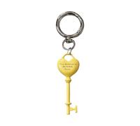 TQUXNGA Élégant support en forme de cœur pour clés de sac, accessoire en alliage léger, chaîne unique pour elle, lui, cadeau personnalisé porte-clés pour elle/lui, jaune, taille unique