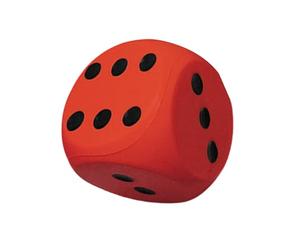 TQUXNGA Grands dés en Mousse à 6 Faces avec Bords arrondis, Red | Grands dés cubes pour jeu, dés décoratifs en mousse, bloc carré, enseignement éducatif des mathématiques