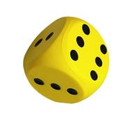 TQUXNGA Grands dés en Mousse à 6 Faces avec Bords arrondis, Yellow | Grands dés cubes pour jeu, dés décoratifs en mousse, bloc carré, enseignement éducatif des mathématiques