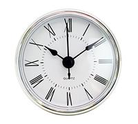 TQUXNGA Insert d ' Horloge à Quartz avec Cadran analogique Classique en | Mouvement à quartz dans une unité format insert, cadran analogique blanc avec aiguilles noires, chiffres romains
