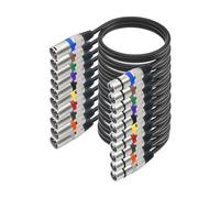 TQUXNGA Lot de 10 câbles de microphone équilibrés 3 broches mâle vers femelle 3 broches 3 broches pour haut-parleurs et amplificateurs