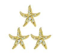 TQUXNGA Lot de 3 accessoires de fabrication de bijoux en forme d'étoile de mer pour création de colliers créatifs sur la plage, taille unique, Comme décrit, Comme décrit.