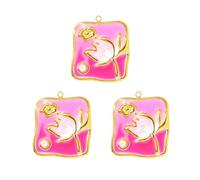 TQUXNGA Lot de 3 gouttes artistiques florales dégradées en acier inoxydable pour fabrication de bijoux uniques personnalisables faits à la main, taille unique, Comme décrit, Comme décrit.