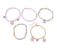 TQUXNGA Lot de 5 perles réglables colorées, tendance, bijoux de fête, bijoux de poignet pour femme, accessoires de poignet à la mode, taille unique, Comme décrit