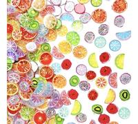 TQUXNGA Lot de 60 porte-clés en forme de tranches de fruits - Accessoires décoratifs résistants et portables