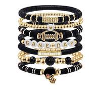 TQUXNGA Mix and Sports Lot de 7 bracelets à breloques en argile souple pour les amateurs de style de vie actif, Argile polymère