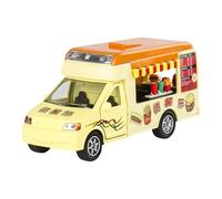 TQUXNGA Modèle de Camion de crème glacée de Dessin, Fast Food Truck | Jouet de camion de crème glacée avec des sons lumineux, véhicule de jeu sûr pour la décoration de chambre