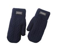 TQUXNGA Moufles d'hiver tricotées pour homme - Coupe-vent - Thermiques - Doublure en polaire - Activité de plein air - Randonnée - Sports de neige