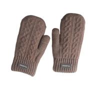 TQUXNGA Moufles d'hiver tricotées pour homme - Coupe-vent - Thermiques - Doublure en polaire - Activité de plein air - Randonnée - Sports de neige