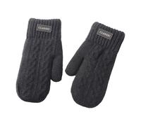 TQUXNGA Moufles d'hiver tricotées pour homme - Coupe-vent - Thermiques - Doublure en polaire - Activité de plein air - Randonnée - Sports de neige
