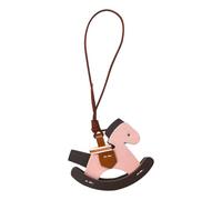 TQUXNGA Porte-clés en cuir tendance pour 2026 année cheval en bois Art créatif à personnaliser pour un usage quotidien Pendentif en bois