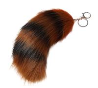 TQUXNGA Porte-clés en peluche en forme de queue de renard - Accessoire doux et charmant - Décoration pour sacs, clés ou décoration d'intérieur - 18 cm de long, Section 3., taille unique