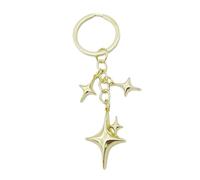 TQUXNGA Porte-clés unique ajouré étoile et croissant en alliage de métal léger pour femme Design élégant et pratique Porte-clés cadeau pour elle, D, taille unique