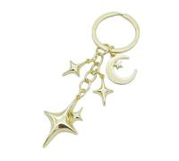 TQUXNGA Porte-clés unique ajouré étoile et croissant en alliage de métal léger pour femme Design élégant et pratique Porte-clés cadeau pour elle, a, taille unique