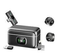 TQUXNGA Radio double micro cravate 4 modes d'enregistrement 40 heures amusement attrayant clip plan annulation du bruit pour diffusion en direct omnidirectionnelle Micr