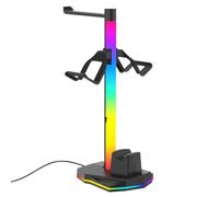 TQUXNGA Support de charge élégant avec base antidérapante et protections intelligentes contre les puces pour manette de jeu P5 - Station de charge sûre pour une utilisation nocturne