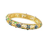 TQUXNGA Trèfles émaillés ethniques confortables avec huile goutte à goutte pour l'espoir de la chance émaillée, One Size, Comme décrit