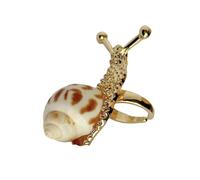 TQUXNGA Un escargot surdimensionné conçoit des bagues en coquillage, B