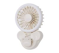 TQUXNGA Ventilateur portable simple avec pince de chargement USB, lampe de nuit, lumière de selfie, ventilateur à clip en direct, ventilateur pliable pour sac à main, rechargeable, refroidissement