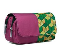 TQVLNMCR Anime Kamado Tanjirou Nezuko Cosplay Trousse à Crayons Porte-Pochette boîte à Crayons Sac de Papeterie Grande capacité avec Fermeture éclair(2.tomioka Giyuu)