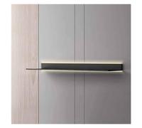 TQVLNMCR Étagère Murale Flottante de 7,5 cm de Large avec éclairage LED intégré et transformateur, étagères murales en métal émettant de la lumière(I,120cm/47.2in)