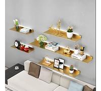 TQVLNMCR Étagères murales flottantes avec lumière LED Chaude, étagère Flottante Murale Double Face, étagères Lumineuses à Combinaison Libre(Y,80cm)