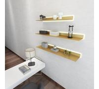 TQVLNMCR Étagères murales flottantes, étagères murales électroluminescentes Étagère d'affichage Flottante Diverses Combinaisons Vous offrent différents Effets visuels(Y,120x20x6cm)