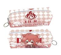 TQVLNMCR Genshin Impact Trousse à Crayons Version Q Grande capacité Porte-Crayon Étui à stylos Trousse de Maquillage Bureau Papeterie Rangement Cadeau, Anime(Diluc)