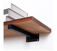 TQVLNMCR Lot de 2 Supports d'étagère, Support Mural Industriel Rustique de 35 cm, Supports d'étagère flottants carrés, Support d'échafaudage en Fer métallique(50cm/19.7in)