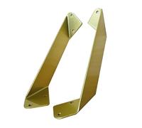 TQVLNMCR Lot de 2 Supports d'étagère triangulaires en métal for échafaudage, trépied, Support Fixe, Fixation Murale, Supports d'angle flottants for Banc, Table, cloison, étagère(Y,18.5cm)