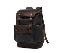 TQVLNMCR Sac à Dos décontracté en Cuir for Homme, 20-35 L, Sac à Dos for Ordinateur Portable 12 Pouces, Sac à Dos rétro for Travail/école/Affaires, Sac à Dos décontracté(G)