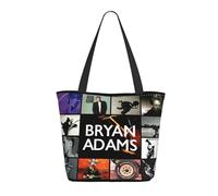 TQWIEOHDS Adams Canadian Rock Singer Bryan Sac Shopping Femme - Tote Bag Réutilisable - Sac Cabas Mode Écologique - Sac De Courses Musique Rock Classique - Fans Et Cadeau Concert